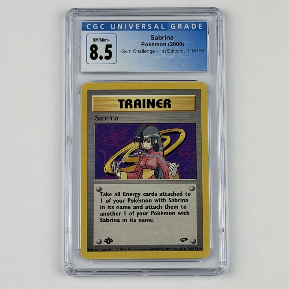 Sabrina 110/132 1st Ed. CGC 8.5 Blue Label TCG Pokemon 2000 Gym Challenge